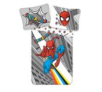 Jerry Fabrics Marvel Spiderman 2-Piece Bed Linen Set Size: 140 x 200 cm, 70 x 90 cm, 100% Cotton, Multi-Coloured