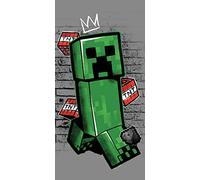 Jerry Fabrics Minecraft Metro Art Creeper Bath Towel Beach Towel 70 x 140 cm