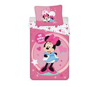 Jerry Fabrics Minnie Sweet Like Me Duvet Cover 140 x 200 cm and Pillowcase 70 x 90 cm, Polyester