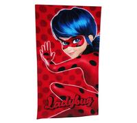 Miraculous Ladybug Standing Towel, Hand Towel, Bath Towel, Shower Towel in Red, Superheroine, 70 x 140 cm, 100% Cotton