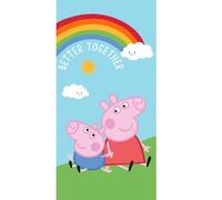 Jerry Fabrics Peppa Pig and George Better Together Rainbow Kids Boys Girls Beach Bath Swim Towel