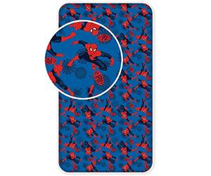 Jerry Fabrics Spiderman Cotton Kid's Fitted Sheet, Dark Blue, 90 x 200 cm