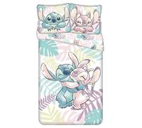 Jerry Fabrics Stitch & Angel Leaves Bedding Set, 100% Cotton, Reversible Duvet Cover 140 x 200 cm + Pillowcase 65 x 65 cm