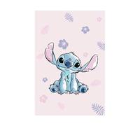 Jerry Fabrics Lilo and Stitch Microflannel Blanket, Pink, 100 x 150 cm, 100% Polyester