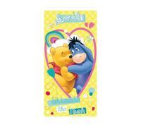 Jerry Fabrics Winnie-The-Pooh Character Kids Swimming Beach and Bath Towels, Cotton, Yellow, 140 x 70 x 0.5 cm