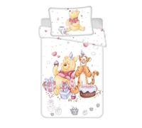Jerry Fabrics Winnie the Pooh Cot Size Bedlinen Set | Duvet Cover 100x135 cm + Pillowcase 40x60 cm | 100% Cotton | Soft Bedding set for Baby or Small Bed