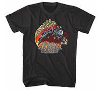 Jerry Garcia Band Locomotive Train Men's T-Shirt Rock Band. Black M