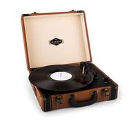 Jerry Lee Retro Record Player Turntable LP USB Brown