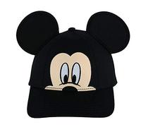 Jerry Leigh Disney Kids' Mickey Mouse Big Face Baseball Cap with 3D Ears, Black
