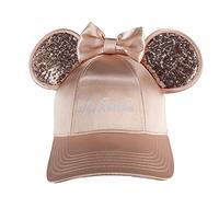 Jerry Leigh Disney Women's Minnie Mouse Baseball Cap with 3D Bling Ears, Pink