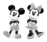 Jerry Leigh Mickey and Minnie Mouse Grey Ceramic Salt and Pepper Shakers