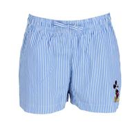 Jerry Leigh Women's Elevated Mickey Mouse Embroidered Striped Short, XLarge, Blue