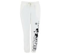 Jerry Leigh Women's Mickey Mouse & Friends Jogger Pants, Small, White