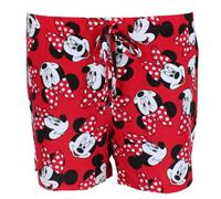 Jerry Leigh Women's Minnie Mouse Bow Toss Lounge Short, Large, Red