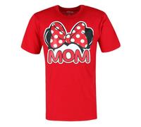 Jerry Leigh Women's Minnie Mouse Mom Family T-Shirt, XLarge, Red Disney