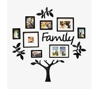 JERRY & MAGGIE - Photo Frame | Plaque College Frame - Wall Decoration Combination - Black PVC Picture Frame Selfie Gallery Collage With Hanging Template & Wall Mounting Design | Family Tree