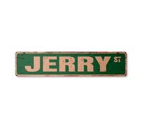 JERRY Vintage Street Sign Childrens Name Room| Indoor/Outdoor
