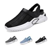 Jerrycherries Orthopedic Shoes, Men’s Orthopedic Hollow-Out Summer Sandals, Orthopedic Sandals for Men, Soft Breathable(Black,11)