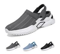 Jerrycherries Orthopedic Shoes, Men’s Orthopedic Hollow-Out Summer Sandals, Orthopedic Sandals for Men, Soft Breathable(Grey,11.5)