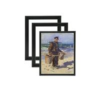Jerry's Artarama 3/4 Core Floater 3 Pack Frames for Canvas Artwork Display [16x20 - Black]- Perfect for Home Wall Decor, Bedroom Wall Art, Living Room Decor - Wall Art Frame with Floating Effect