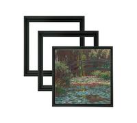 Jerry's Artarama 3/4 Core Floater 3 Pack Frames for Canvas Artwork Display 8x8 - Black- Perfect for Home Wall Decor Bedroom Wall Art Living Room Dec