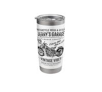 Jerry's Garage Motorcycle Design for the Name Jerry Stainless Steel Insulated Tumbler
