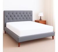 Jersey 100% Cotton Fitted Sheet for 190 x 90 cm Single Bed Mattress (White)