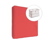 Jersey 100% Cotton Fitted Sheet for 95 x 65 cm Baby Travel Cot Mattress (Red)