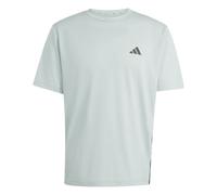 adidas Men's Workout Essentials FEELREADY 3 Stripes T-Shirt, Wonder Sage/Black, L