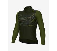 Jersey Alé PR.E Megabyte long sleeve green pure yellow - S