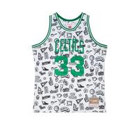 Jersey Boston Celtics NBA Doodle Swingman 1985 Larry Bird Blanc M