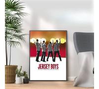 Jersey Boys Poster Print, Musical Print, A4 A3 West End Broadway Theatre Show, Wall Art Deco Special Canvas West End Print, London theatre art frame options (A4 Print Only)