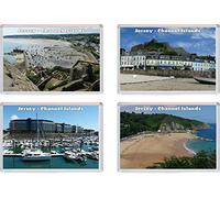 Jersey - Channel Islands - 4 PACK - Jumbo Fridge Magnet/Magnets