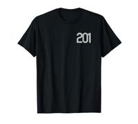 Jersey City New Jersey 201 Area Code Local Patriot American T-Shirt