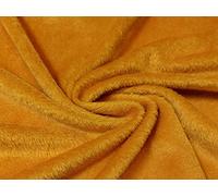 Jersey Coral Cuddlesoft Fleece Purring Fur Fabric Material Ochre, 1Mtr - 150cm x 100cm