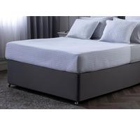 Jersey Cotton Divan Bed Belledorm Base Wrap Valance in Superking Bed Size in Charcoal Grey Deep Fit