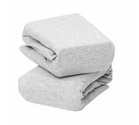 Jersey Cotton Fitted Sheets Moses&Pram 33 x 72 x 9 cm - Melange Grey (2Pk)