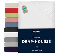 Jersey Cotton Fitted Sheets White - For Mattress 80 x 160 x 12 cm - Certified Free of Chemical Products (OEKO TEX), Fitted Sheets with Full Elastic