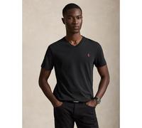 Jersey Cotton T-Shirt with V-Neck Intense Black