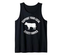 Jersey Cow Cattle Farmer Diary Tank Top