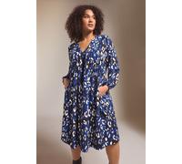 Jersey Crepe Dress Evans Blue 22-24