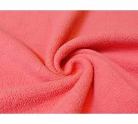 Jersey Fine Sherpa Fleece Fur Fabric Material Coral, 1/8Mtr - 50cm x 37cm