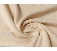 Jersey Fine Sherpa Fleece Fur Fabric Material Sand, Sample