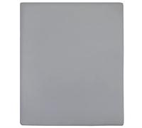 Jersey Fitted Sheet, Grey, 140 x 200 cm, Cotton with Elastic, Wrinkle-Free and Breathable for Mattress, Mattress Cover and Topper in the Bedroom and Guest Room