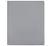 Jersey Fitted Sheet, Grey, 90 x 200 cm, 100% Cotton with Elastic, Wrinkle-Free, Breathable, for Mattresses, Bedroom, Guest Room, Waterbed, Box Spring, Mattress Cover, Mattress Topper