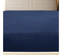 Jersey Fitted Sheet Navy Blue 100 x 200 cm 100% Cotton Breathable and Wrinkle-Free with Elastic Band for Mattress Cover, Bed Linen, Bedroom, Guest Room and Waterbed