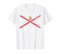 JERSEY FLAG ENGLISH CHANNEL ISLAND BAILIWICK COAT OF ARMS T-Shirt