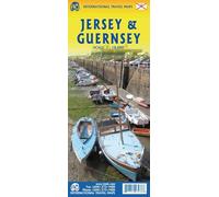 Jersey / Guernsey: doppelseitig Jersey 18T. Guernsey 18T. mit Plan Alderney, Sark, Herm 1:18000