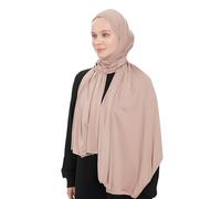 Jersey Hijab Scarf for Women - Taupe Jersey Hijab Scarf Muslim Headscarf - Long Muslim Accessories Headscarf Shawl - Islamic Hajib Headwrap Fashion Scarves Solid Color - Ramadan Head Wrap (Taupe)
