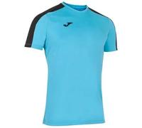Joma Men's Academy Short sleeve game t shirt, Navy Fluorescent Turquoise, XXL-3XL UK